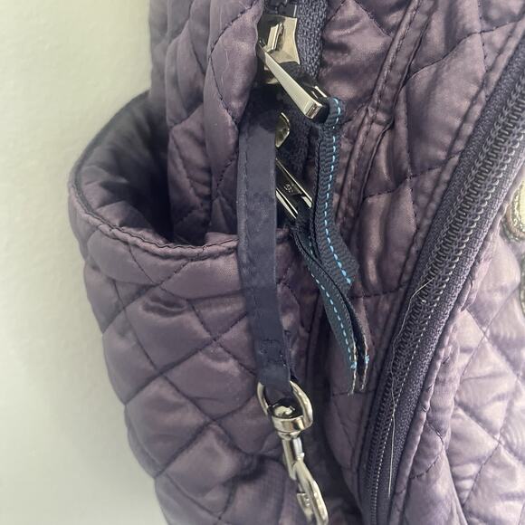 Oliver Thomas Backpack Womens Metallic blue Quilted Tennis Racket bag - Picture 8 of 16